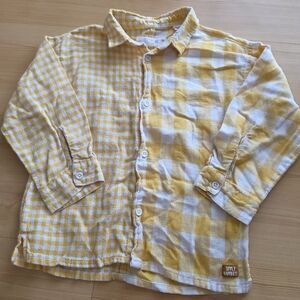 Zara Yellow Checked Shirt 4/5Y